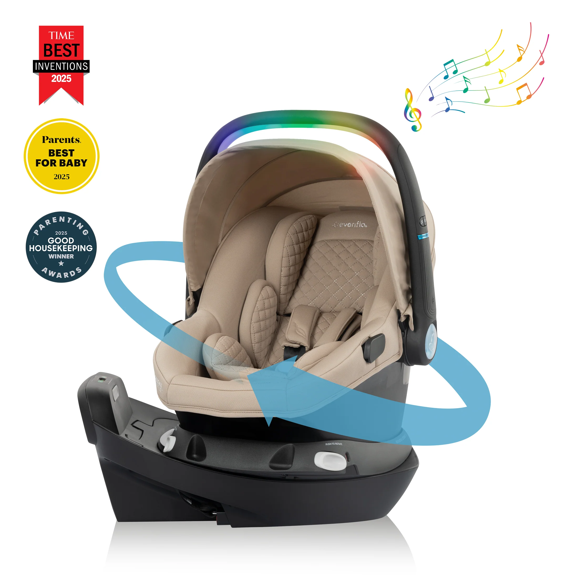 Revolve180 LiteMax NXT Rotating Infant Car Seat with SensorySoothe - Image 4