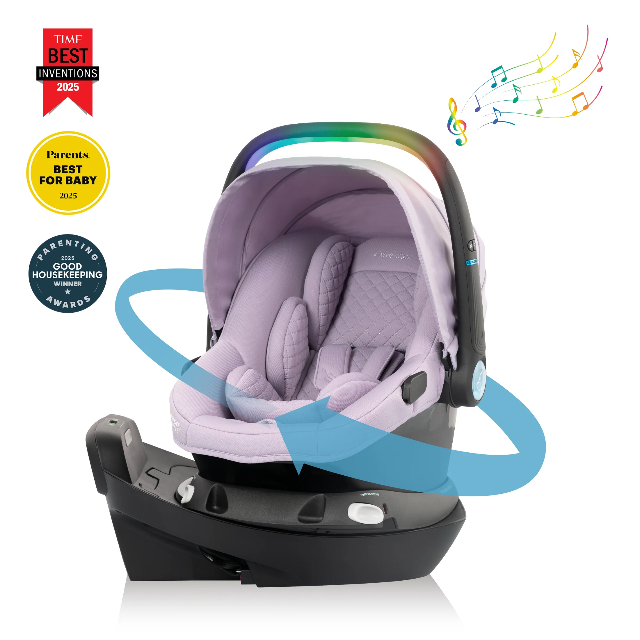 Revolve180 LiteMax NXT Rotating Infant Car Seat with SensorySoothe - Image 5