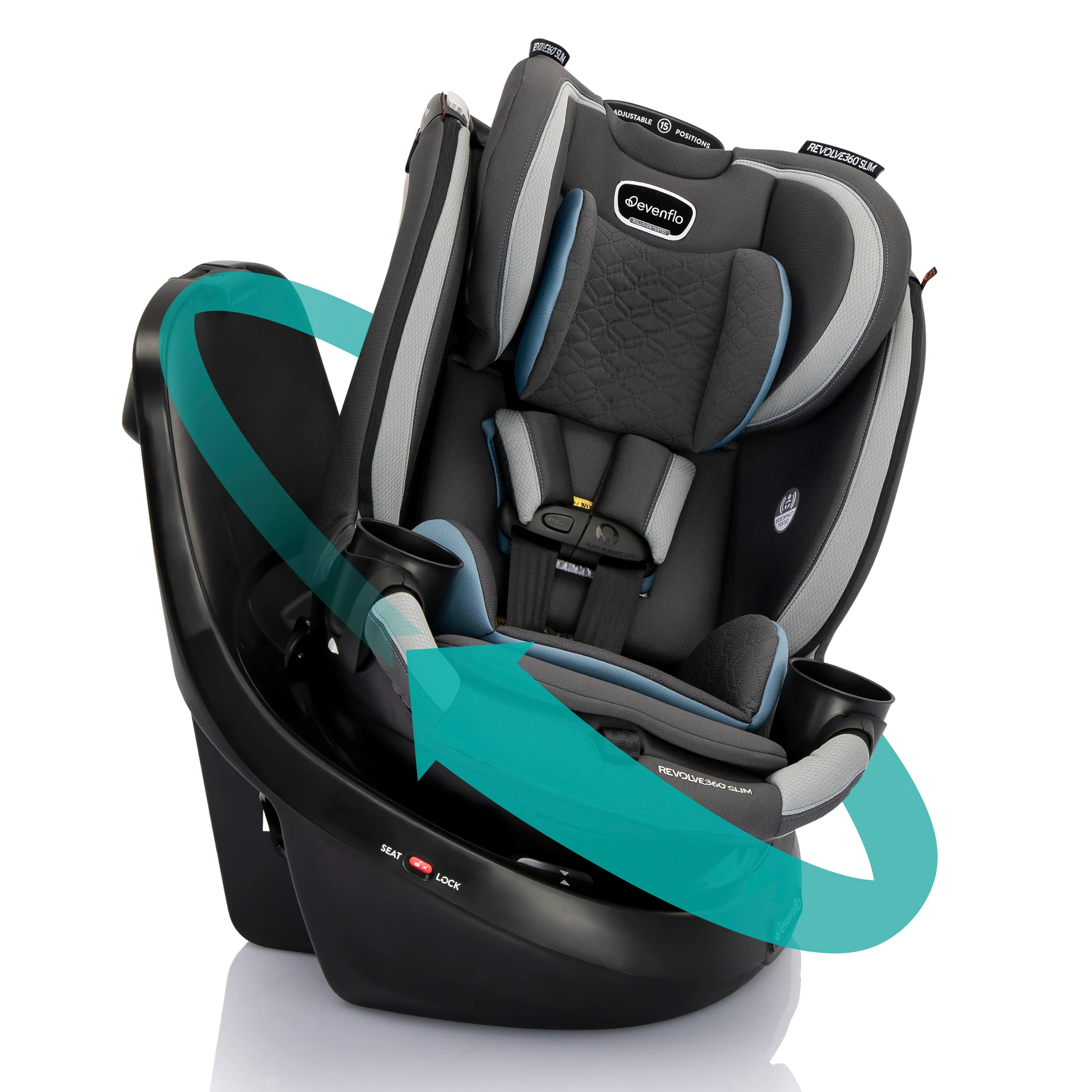 Revolve360 Slim 2-in-1 Rotating Car Seat with Quick Clean Cover - Image 6