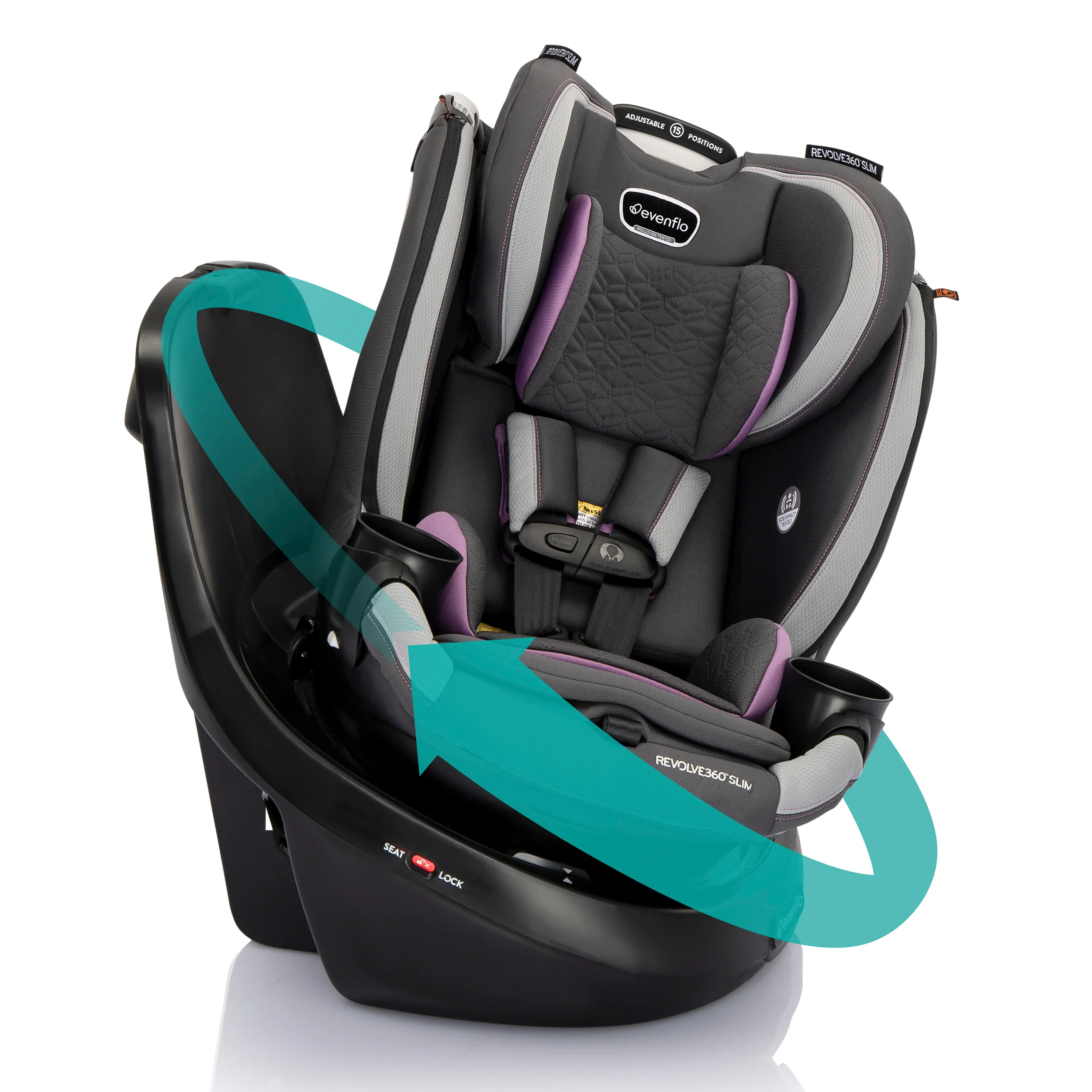Revolve360 Slim 2-in-1 Rotating Car Seat with Quick Clean Cover - Image 7