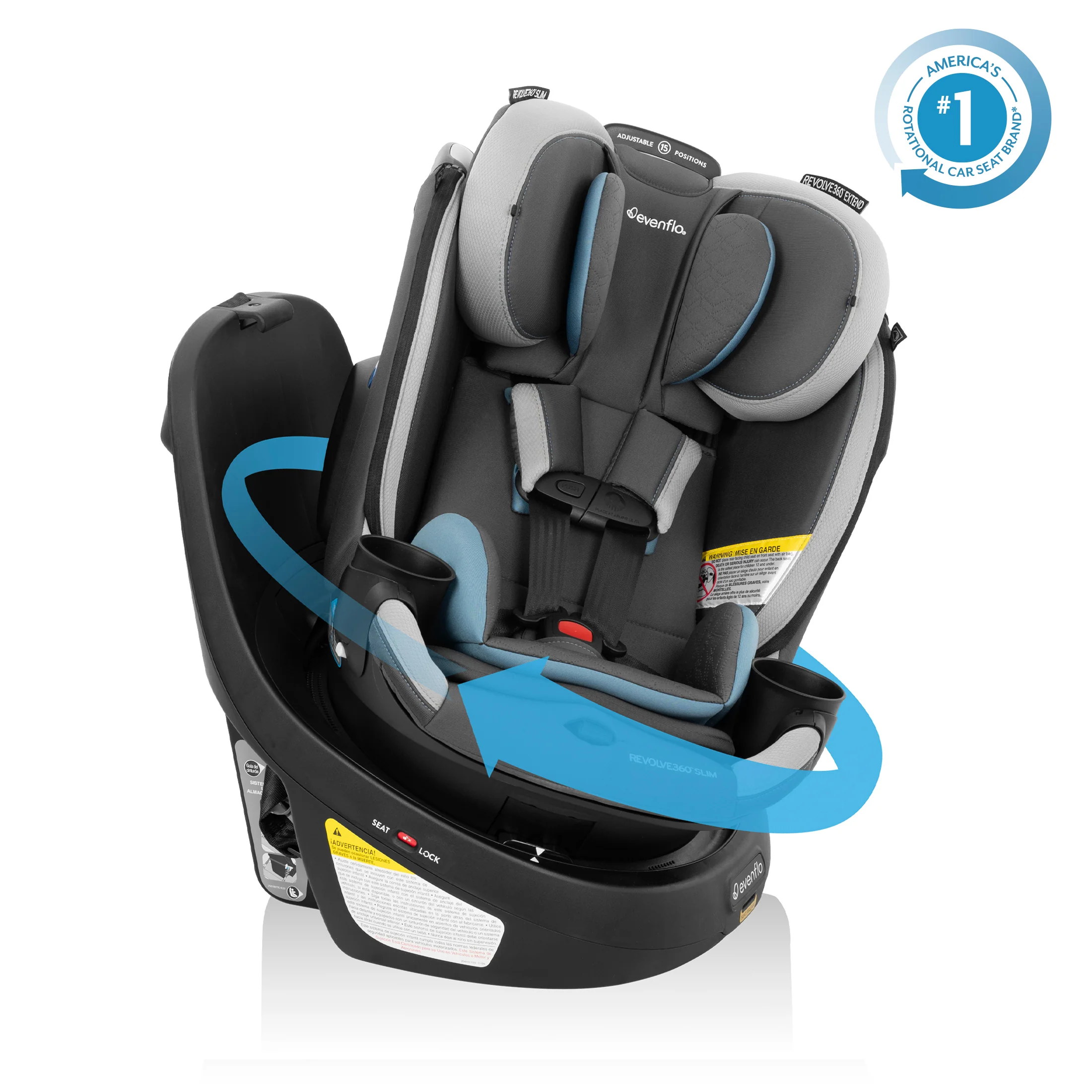 Revolve360 Slim 2-in-1 Rotating Car Seat with Quick Clean Cover - Image 8