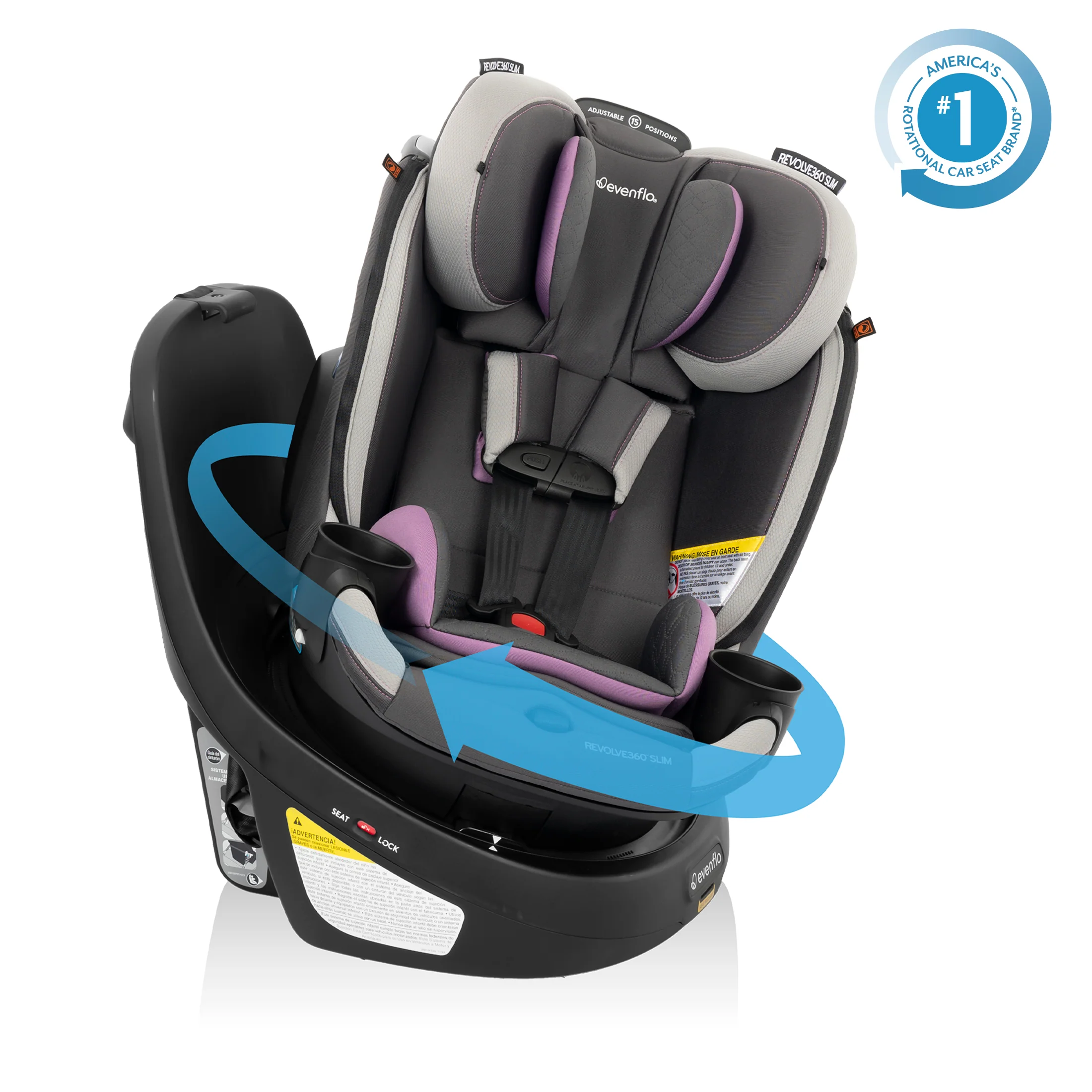 Revolve360 Slim 2-in-1 Rotating Car Seat with Quick Clean Cover - Image 9