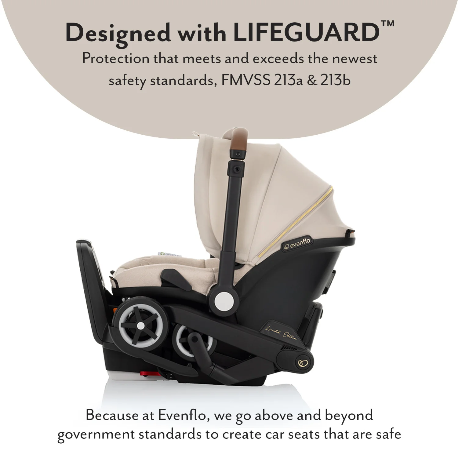 Limited Edition Shyft™ DualRide™ Infant Car Seat + Stroller Combo with Green & Gentle™ Fabric - Image 3