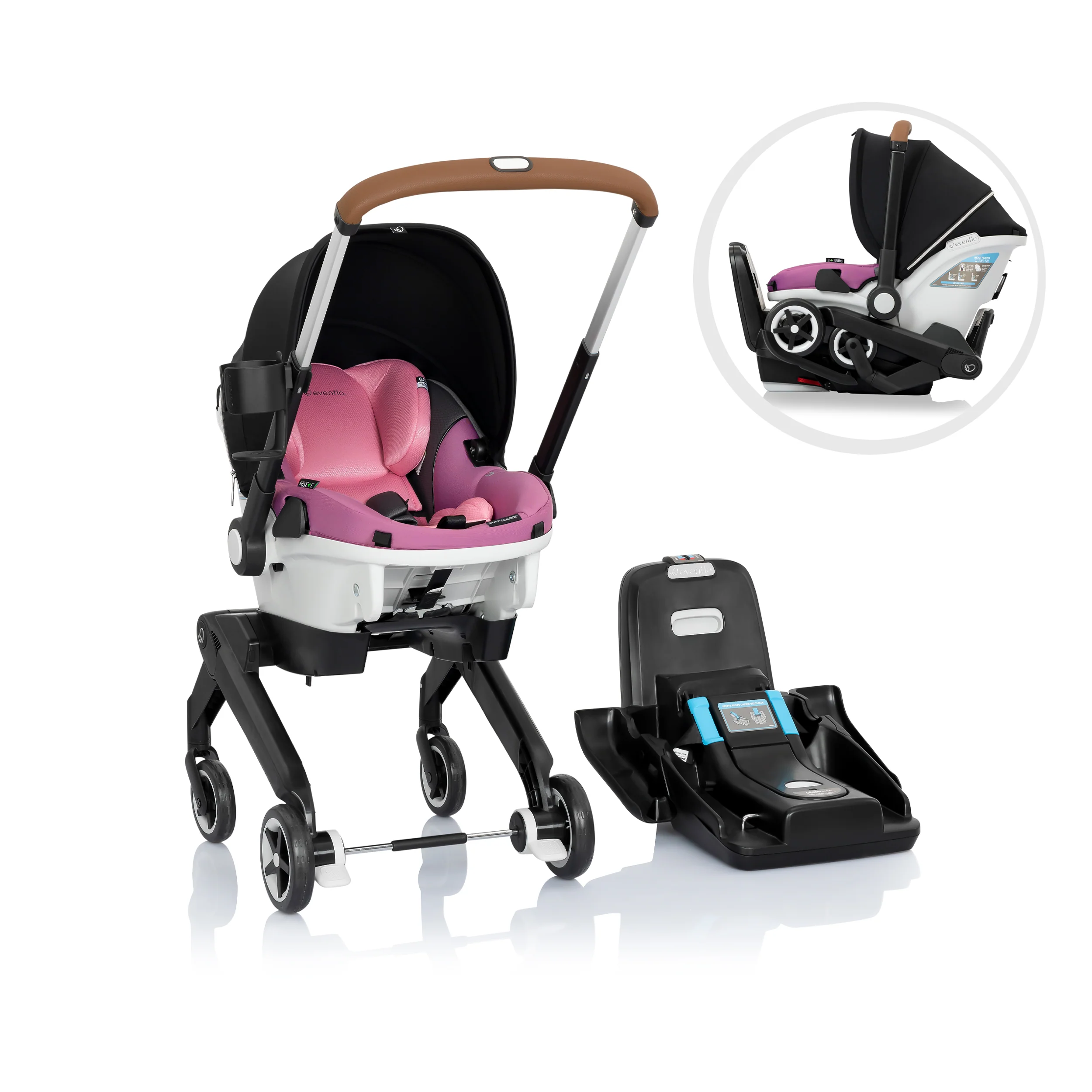 Shyft DualRide Infant Car Seat Stroller Combo w Carryall Storage & Extended Canopy - Image 4
